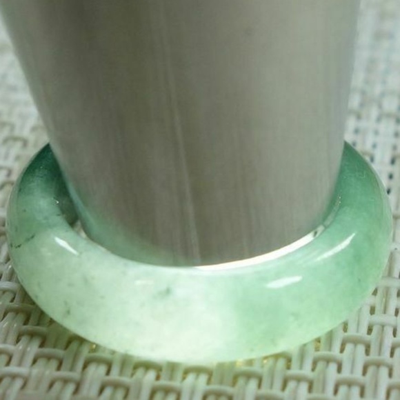 Certified Icy Green 100% Natural A jadeite jade Ring 戒指 USA.6.9# - Picture 5 of 12